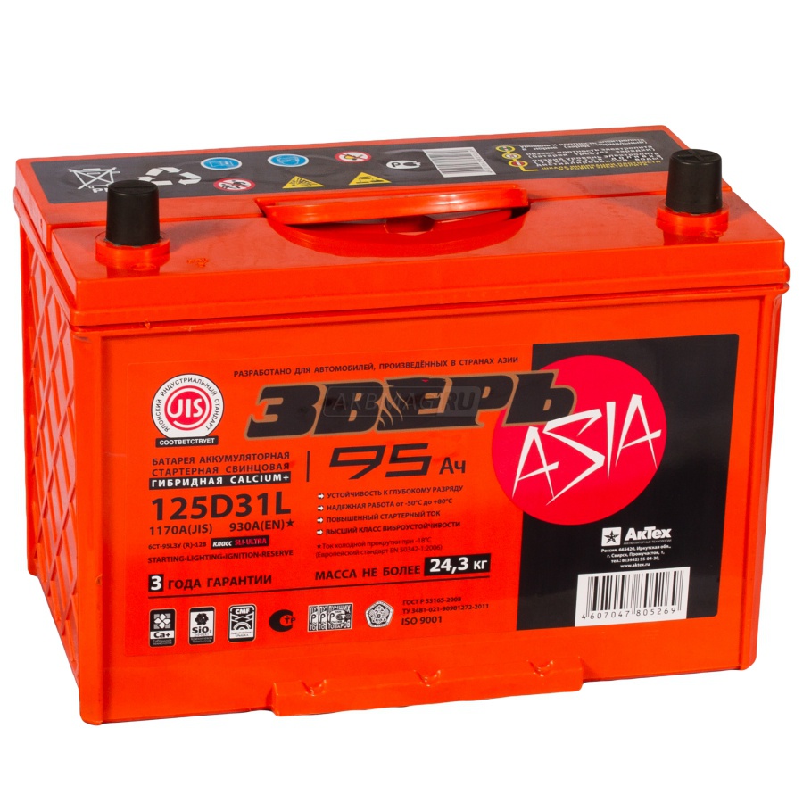 Зверь Asia 95 А/ч  о.п. 3ВА 95-3-R ток 930