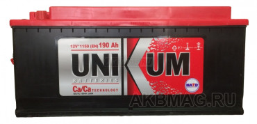 UNIKUM 6СТ - 190 АПЗ крышка плоская п.п. болт