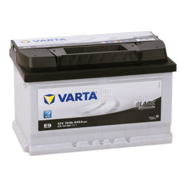 Varta Black Dynamic (Е9) 6СТ-70 R+ (570 144 064) низкий
