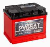 Аккумулятор РУСБАТ 60R 60Ач 480А обр. пол. Аккумулятор РУСБАТ 60R 60Ач 480А обр. пол.